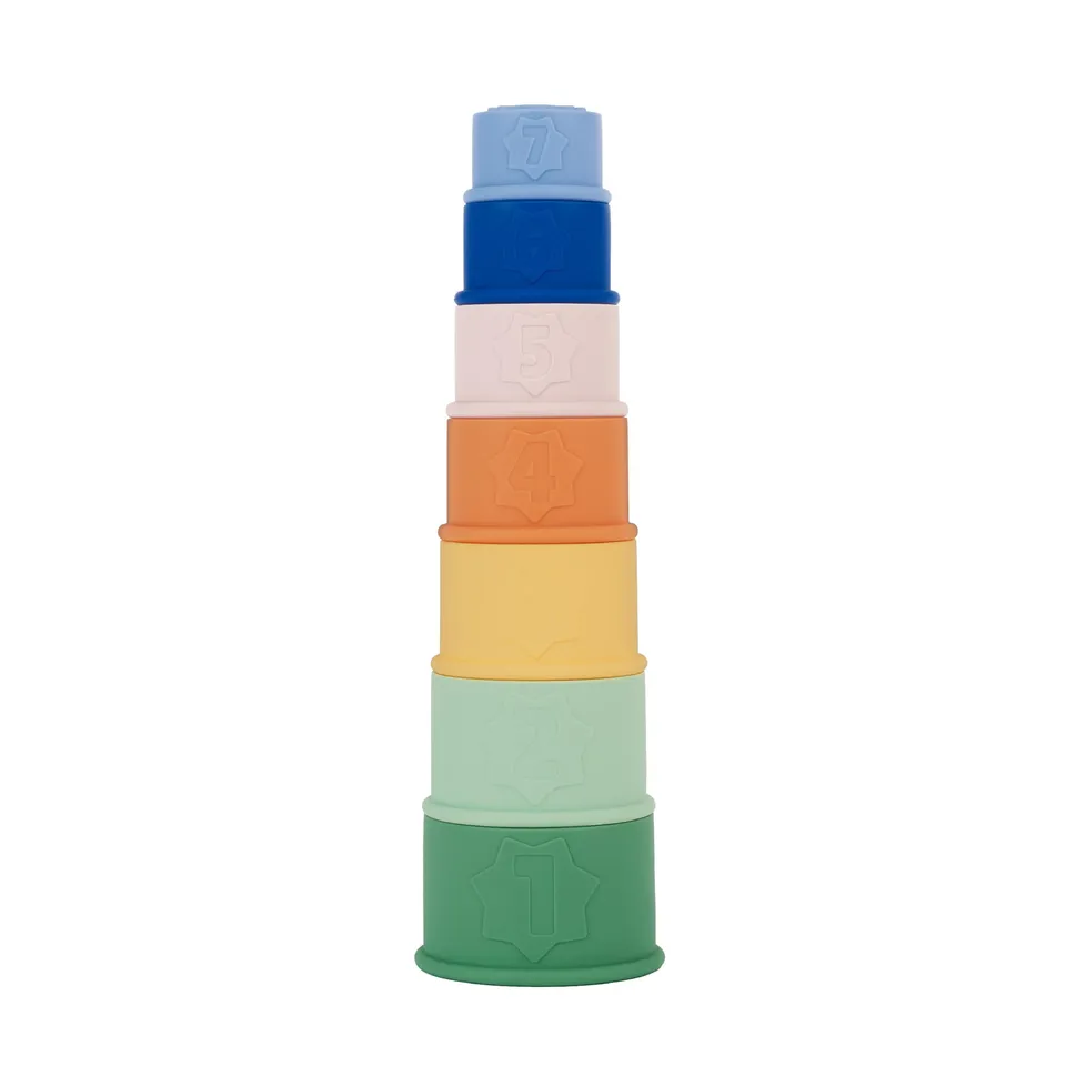 badabulle-7-tasses-empilables-jouets-de-bain-en-silicone-num-rot-es-ducatives-po image 1