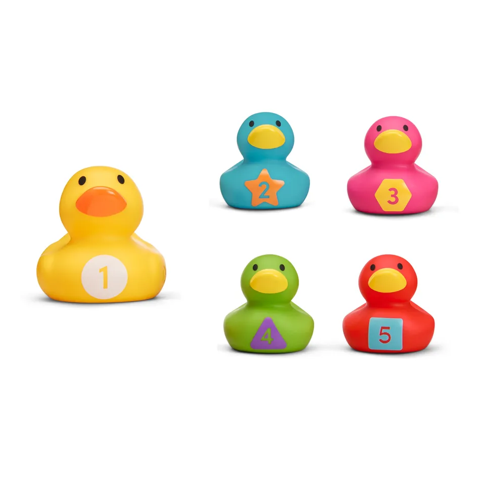 munchkin-lot-de-5-canards-de-bain-ducatifs-flottants-jouets-de-bain-en-caoutchou image 1