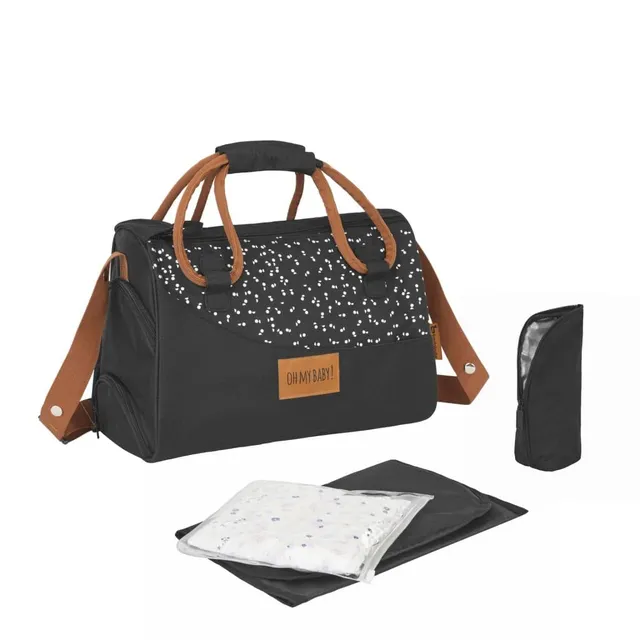 badabulle-pocketstyle-sac-langer-grande-capacit-avec-plan-langer-noir-camel image 1
