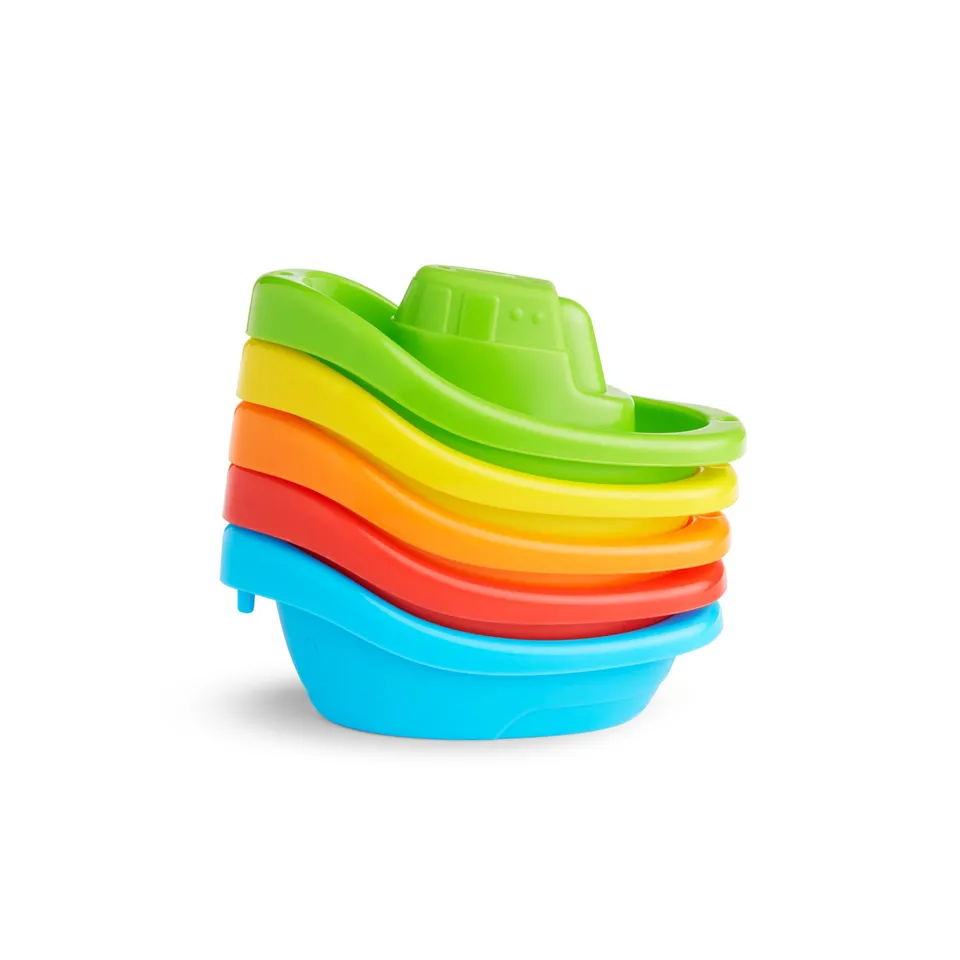 munchkin-flotte-de-5-bateaux-jouet-de-bain-train-de-bateaux-flottants-num-rot-s- image 1