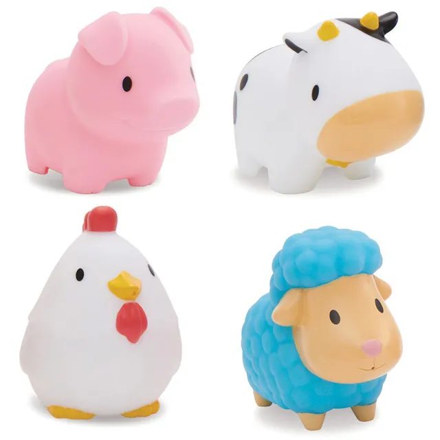 munchkin-farm-squirters-lot-de-4-jouets-de-bain-jet-d-eau-animaux-de-la-ferme-po image 1