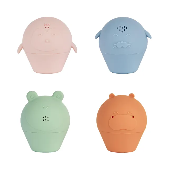 badabulle-lot-de-4-jouets-de-bain-aspergeurs-en-silicone-ouvrables-pour-nettoyag image 1