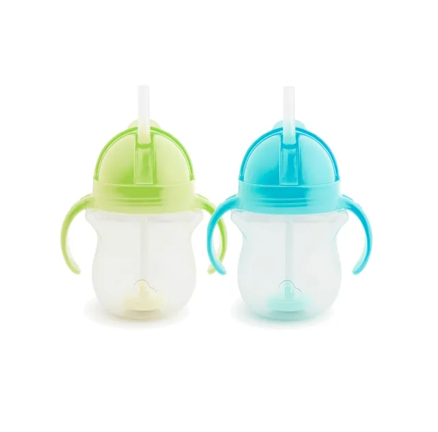 munchkin-tasses-paille-click-lock-tip-sip-207-ml-pack-de-2-vert-bleu-antifuites- image 1