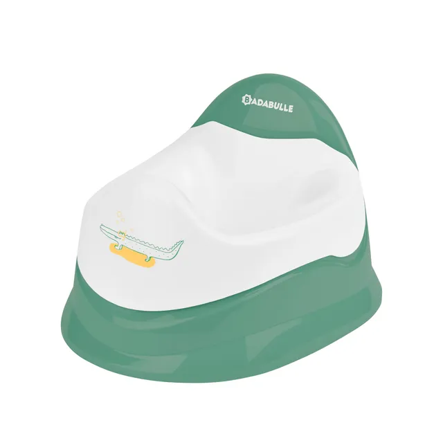 badabulle-pot-d-apprentissage-crocodile-avec-cuvette-amovible-assise-ergonomique image 1