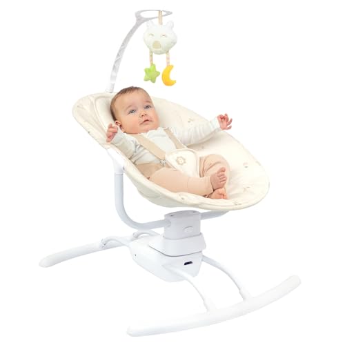 badabulle-balancelle-lectrique-b-b-lat-rale-buddy-cream-3-vitesses-de-balancemen image 8