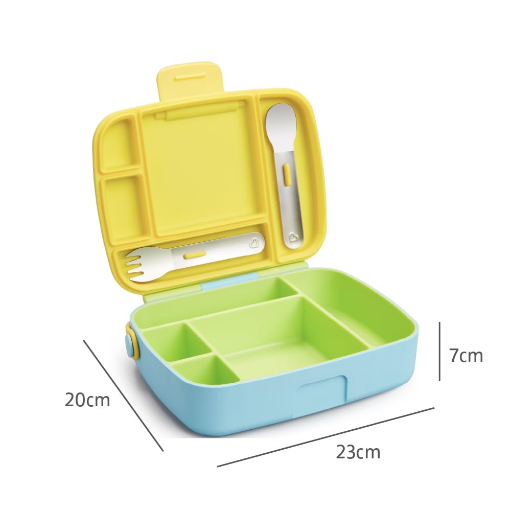 munchkin-bo-te-bento-5-compartiments-avec-couverts-inox-lunch-box-b-b-tout-petit image 6