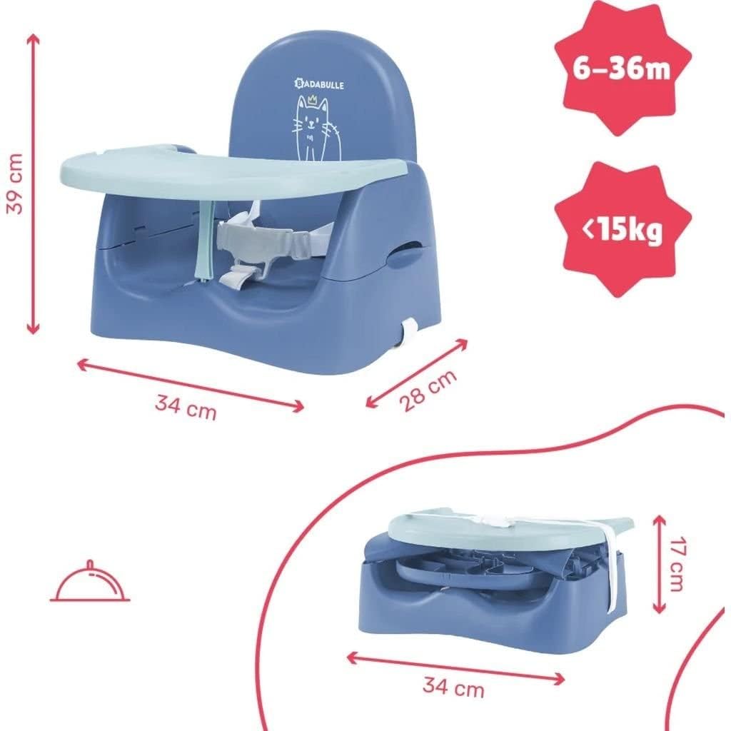 badabulle-r-hausseur-de-chaise-b-b-chat-pliable-universel-avec-tablettes-r-glabl image 4