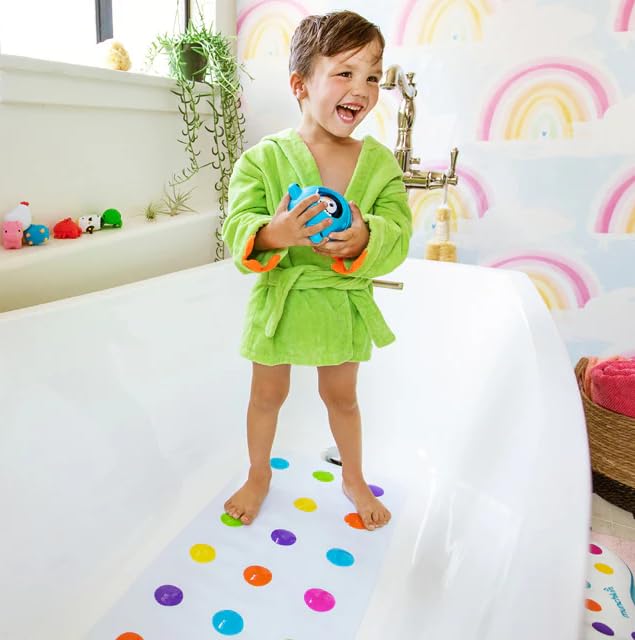munchkin-tapis-de-bain-antid-rapant-b-b-dandy-dots-77-x-36-cm-ventouses image 4