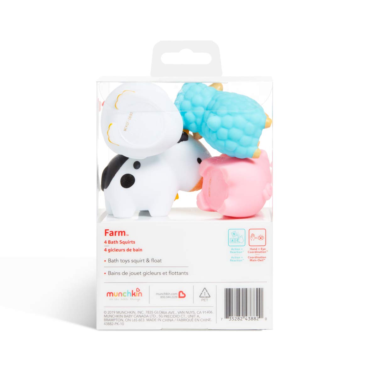 munchkin-farm-squirters-lot-de-4-jouets-de-bain-jet-d-eau-animaux-de-la-ferme-po image 4