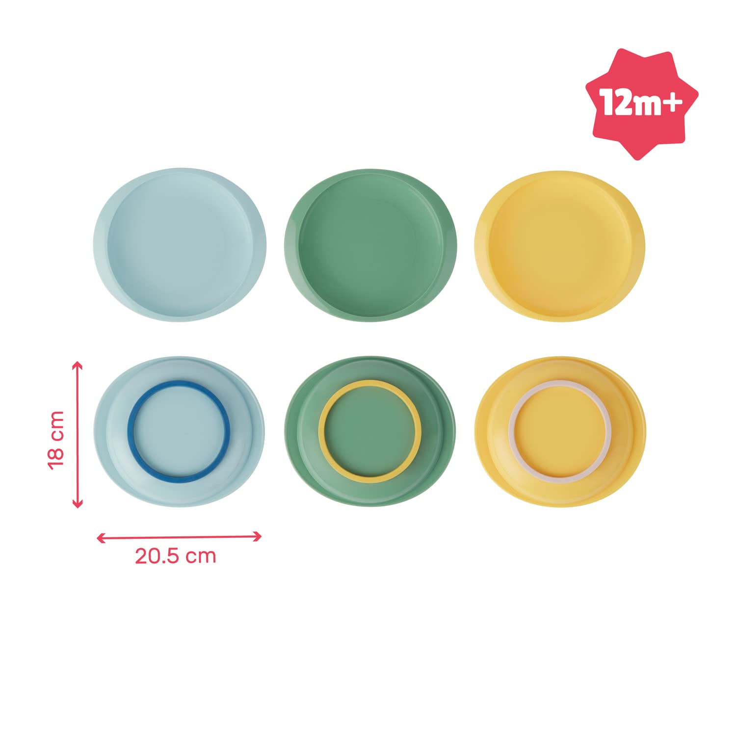 badabulle-lot-de-3-assiettes-antid-rapantes-et-incassables-18-cm-avec-bords-rele image 6