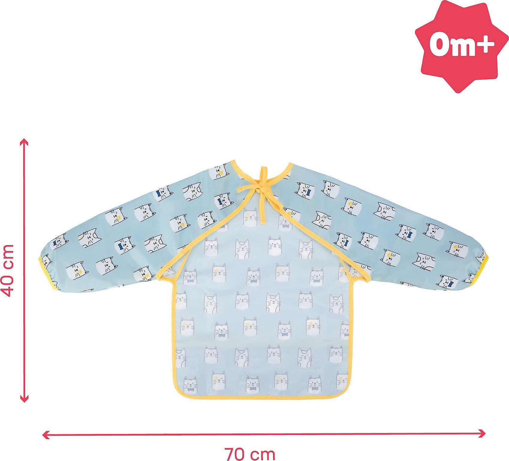 badabulle-bavoir-manches-longues-imperm-able-ajustable-d-s-4-mois-3-ans-bleu image 6