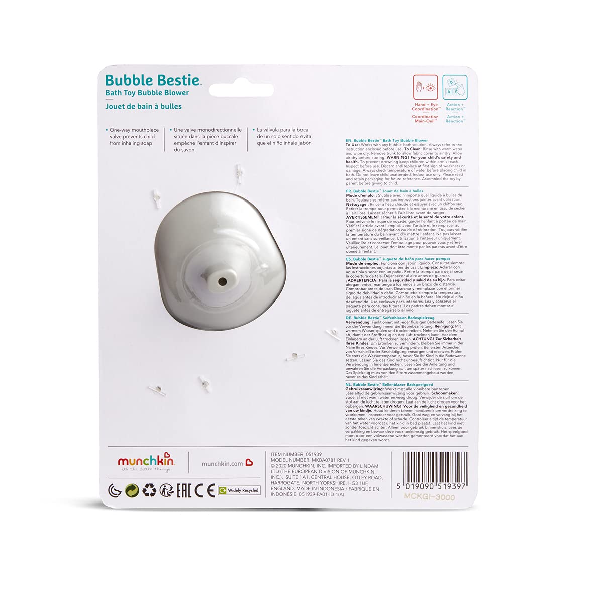 munchkin-l-phant-barboteur-bulles-jouet-de-bain-bulles-sans-piles-trompe-amovibl image 6
