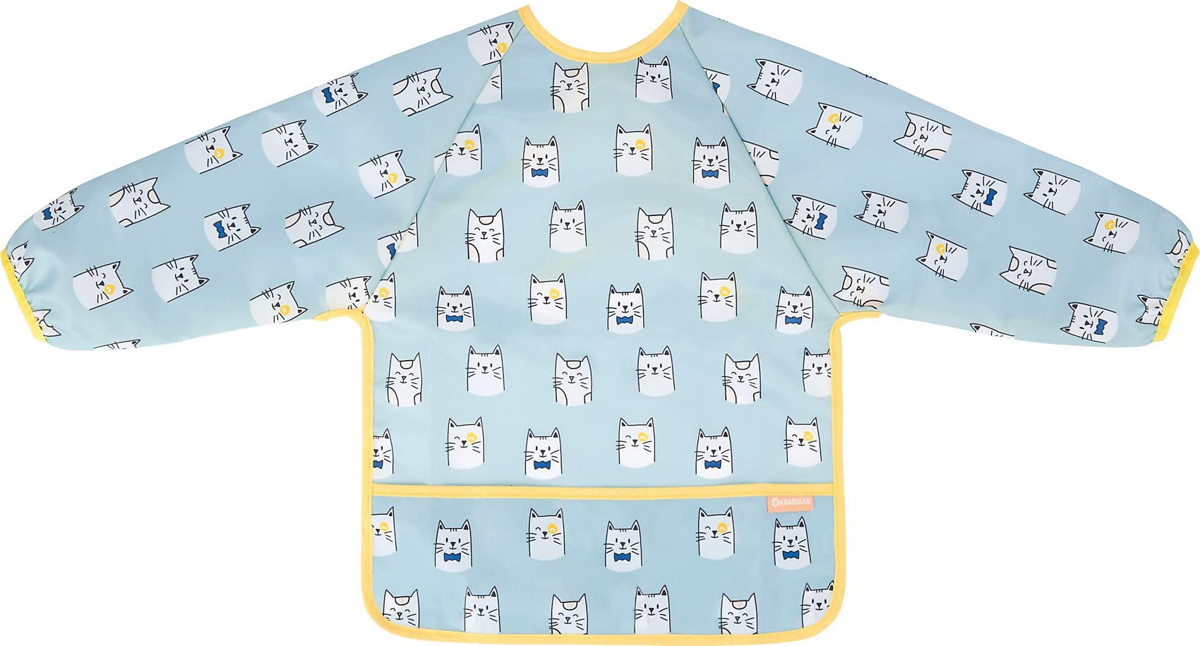 badabulle-bavoir-manches-longues-imperm-able-ajustable-d-s-4-mois-3-ans-bleu image 1