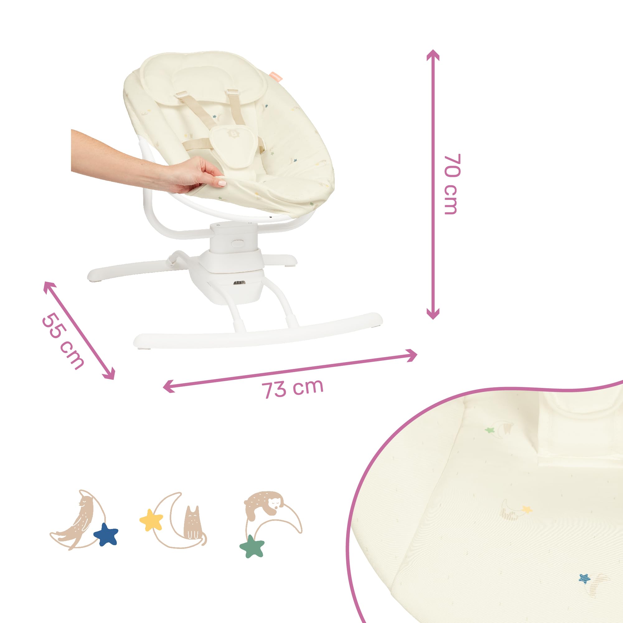 badabulle-balancelle-lectrique-b-b-lat-rale-buddy-cream-3-vitesses-de-balancemen image 6