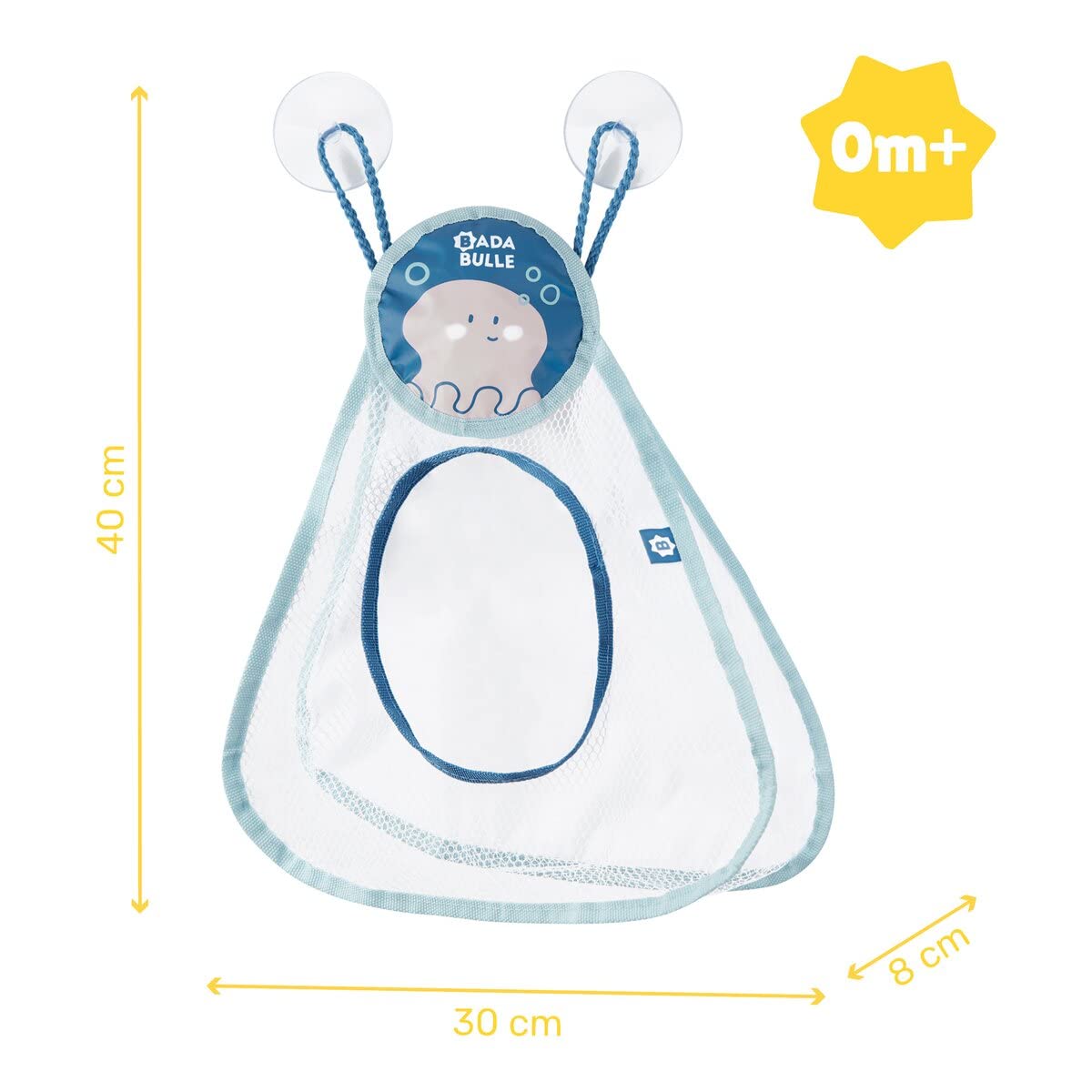 badabulle-filet-de-bain-organisateur-de-jouets-avec-2-larges-ventouses-grande-co image 4