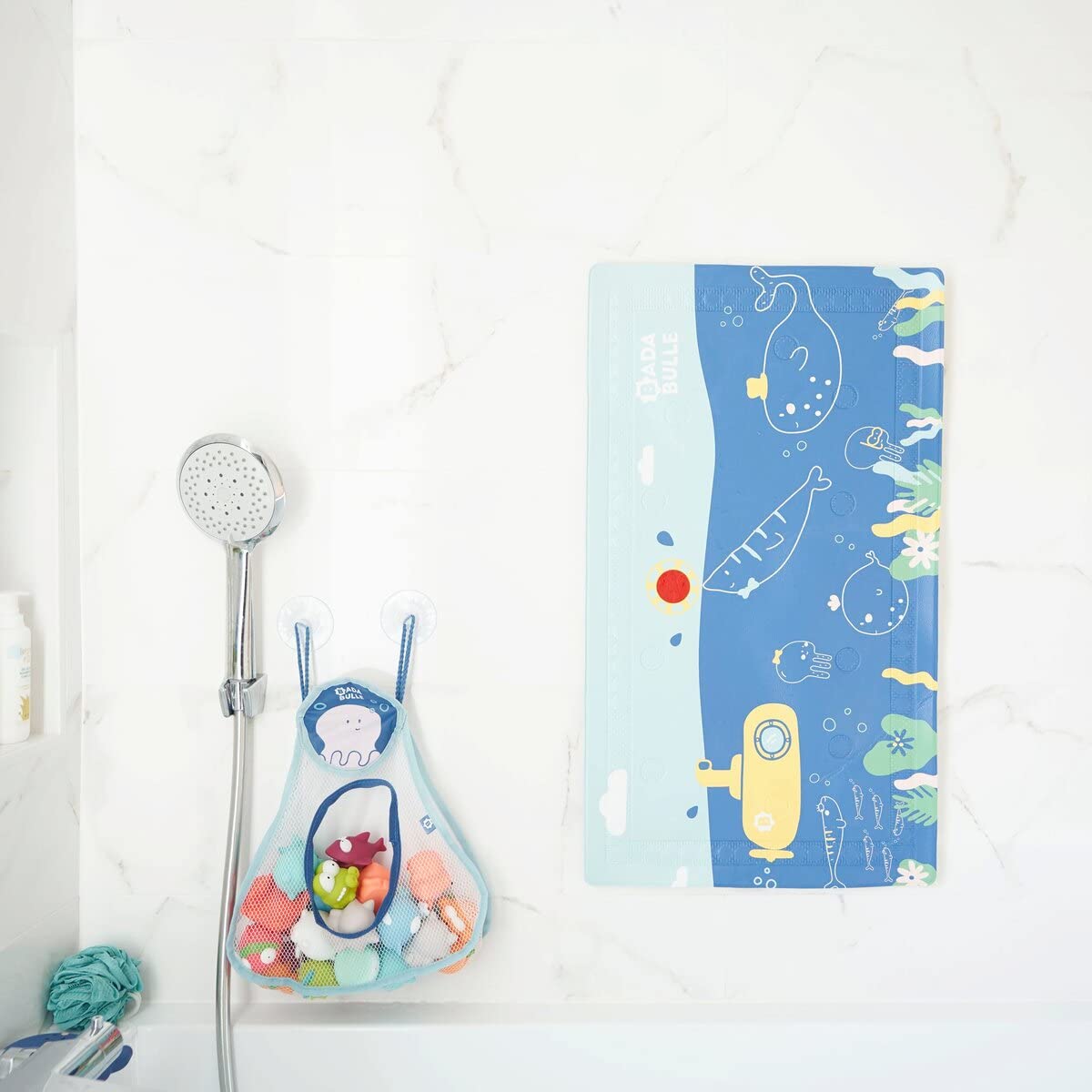 badabulle-filet-de-bain-organisateur-de-jouets-avec-2-larges-ventouses-grande-co image 5
