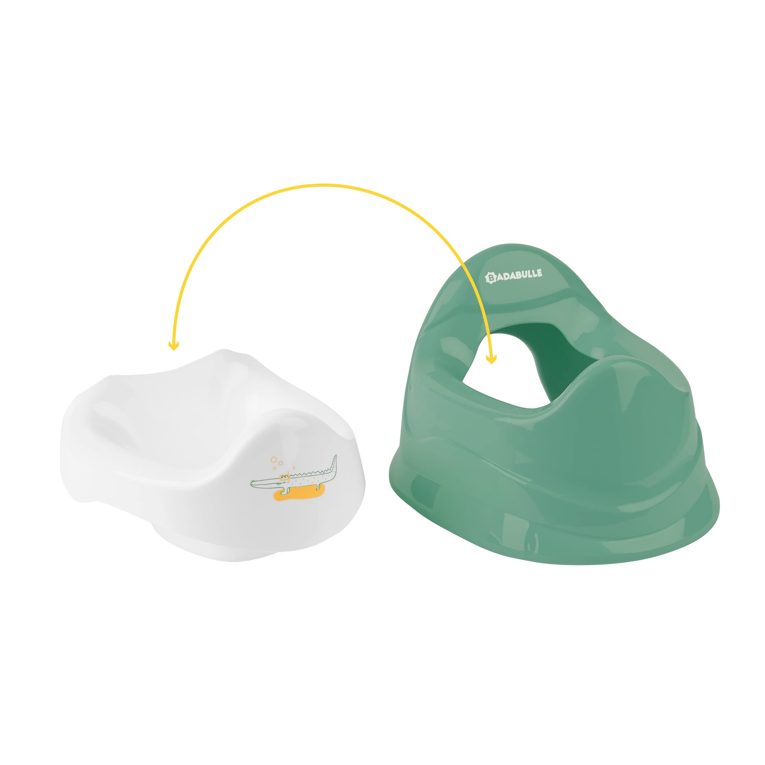 badabulle-pot-d-apprentissage-crocodile-avec-cuvette-amovible-assise-ergonomique image 3