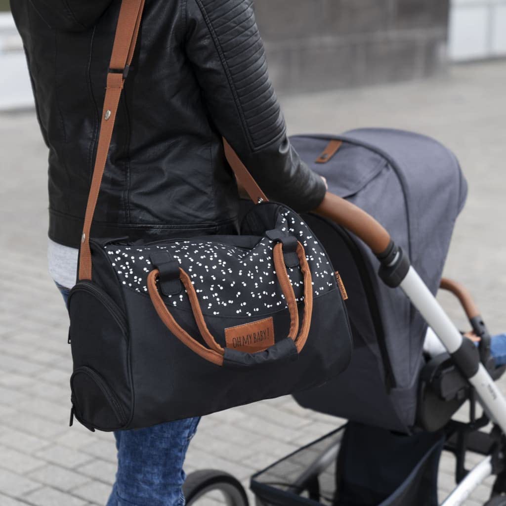 badabulle-pocketstyle-sac-langer-grande-capacit-avec-plan-langer-noir-camel image 2