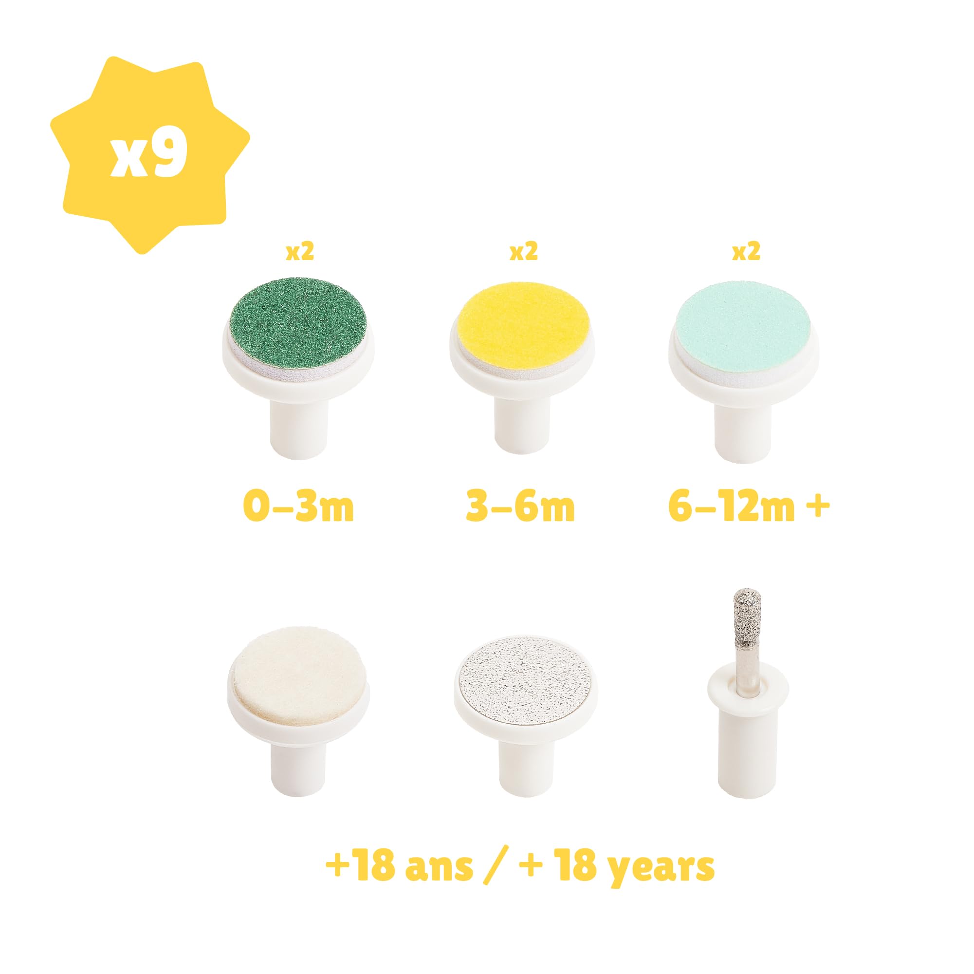 badabulle-lime-ongles-lectrique-b-b-6-embouts-interchangeables-3-recharges-silen image 3