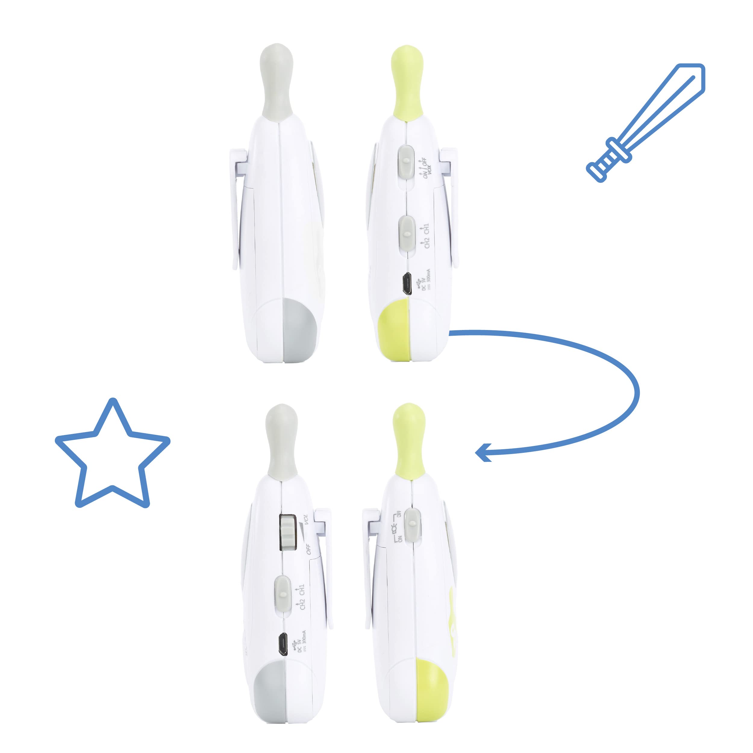 badabulle-baby-online-300m-babyphone-audio-analogique-avec-veilleuse-alarme-sono image 4