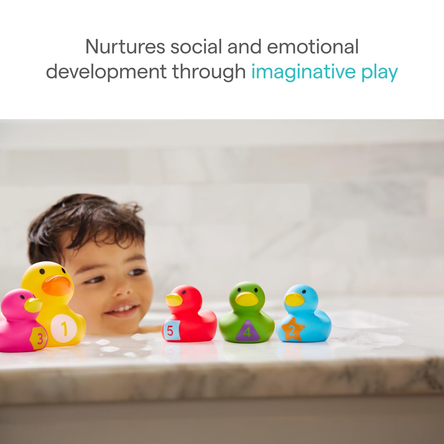 munchkin-lot-de-5-canards-de-bain-ducatifs-flottants-jouets-de-bain-en-caoutchou image 5