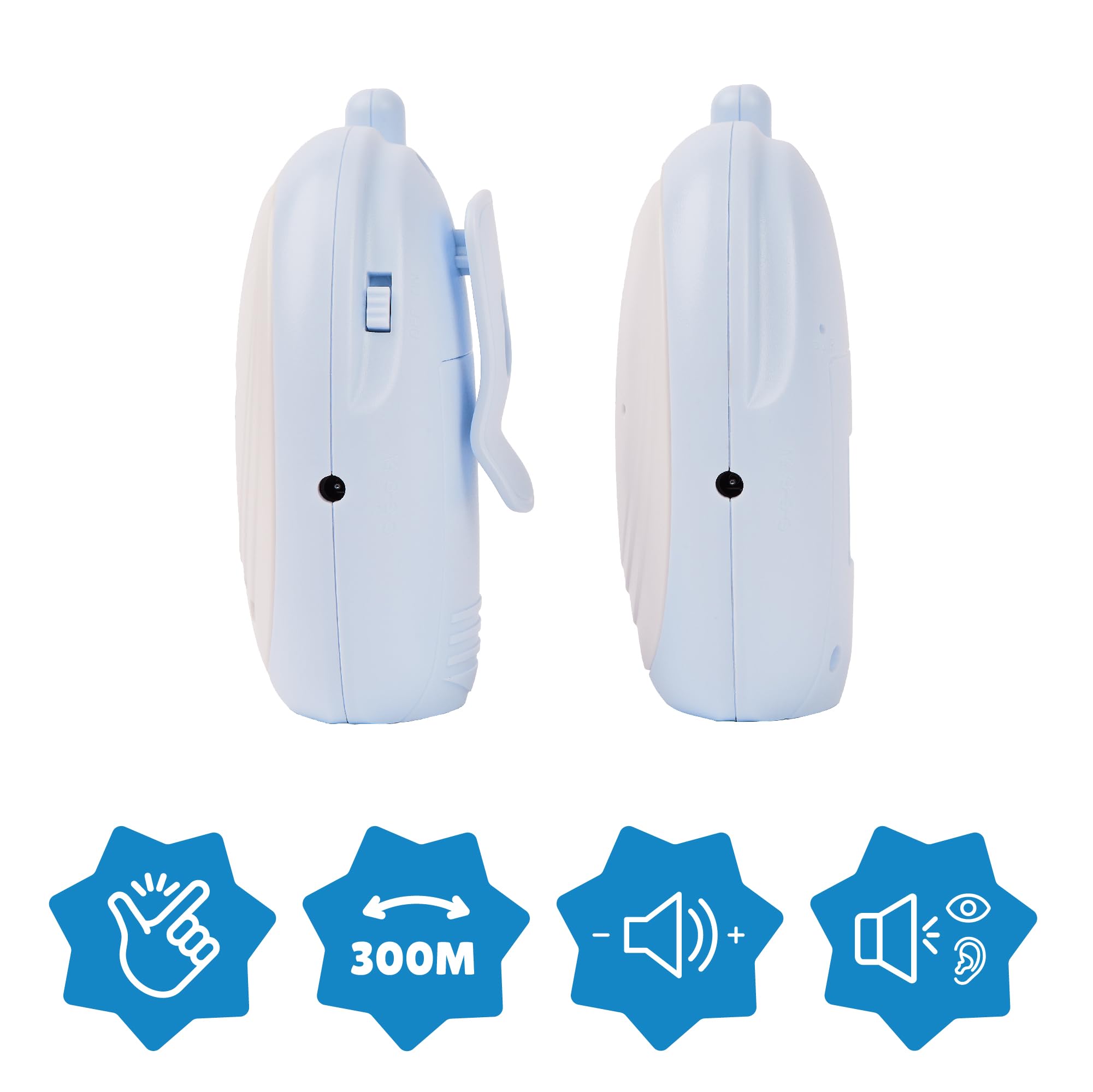 badabulle-babyphone-audio-300m-compact-alarme-sonore-et-visuelle-clip-ceinture-f image 3