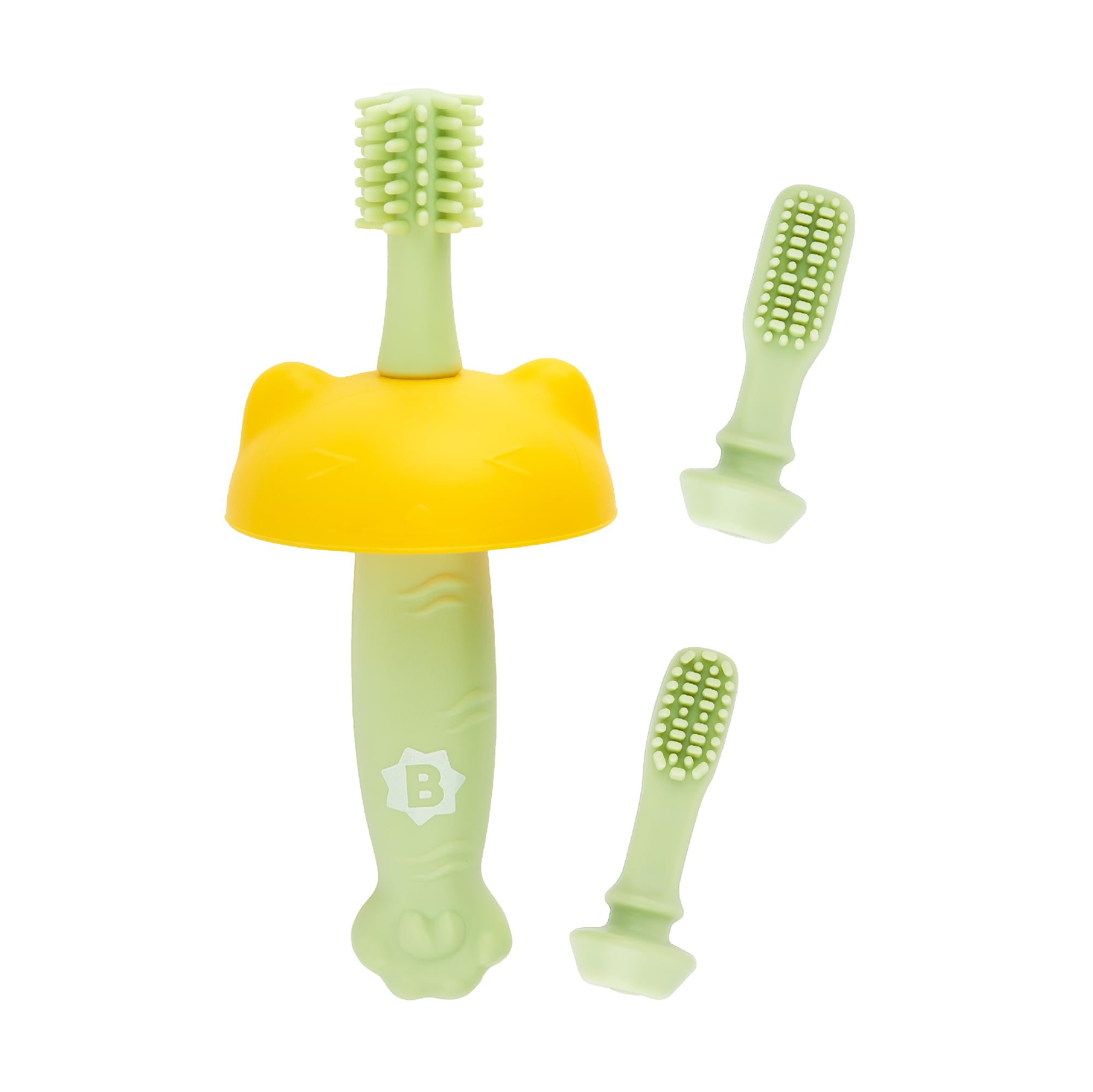 badabulle-brosse-dents-souple-en-silicone-b-b-manche-ergonomique-volutive-3-embo image 1