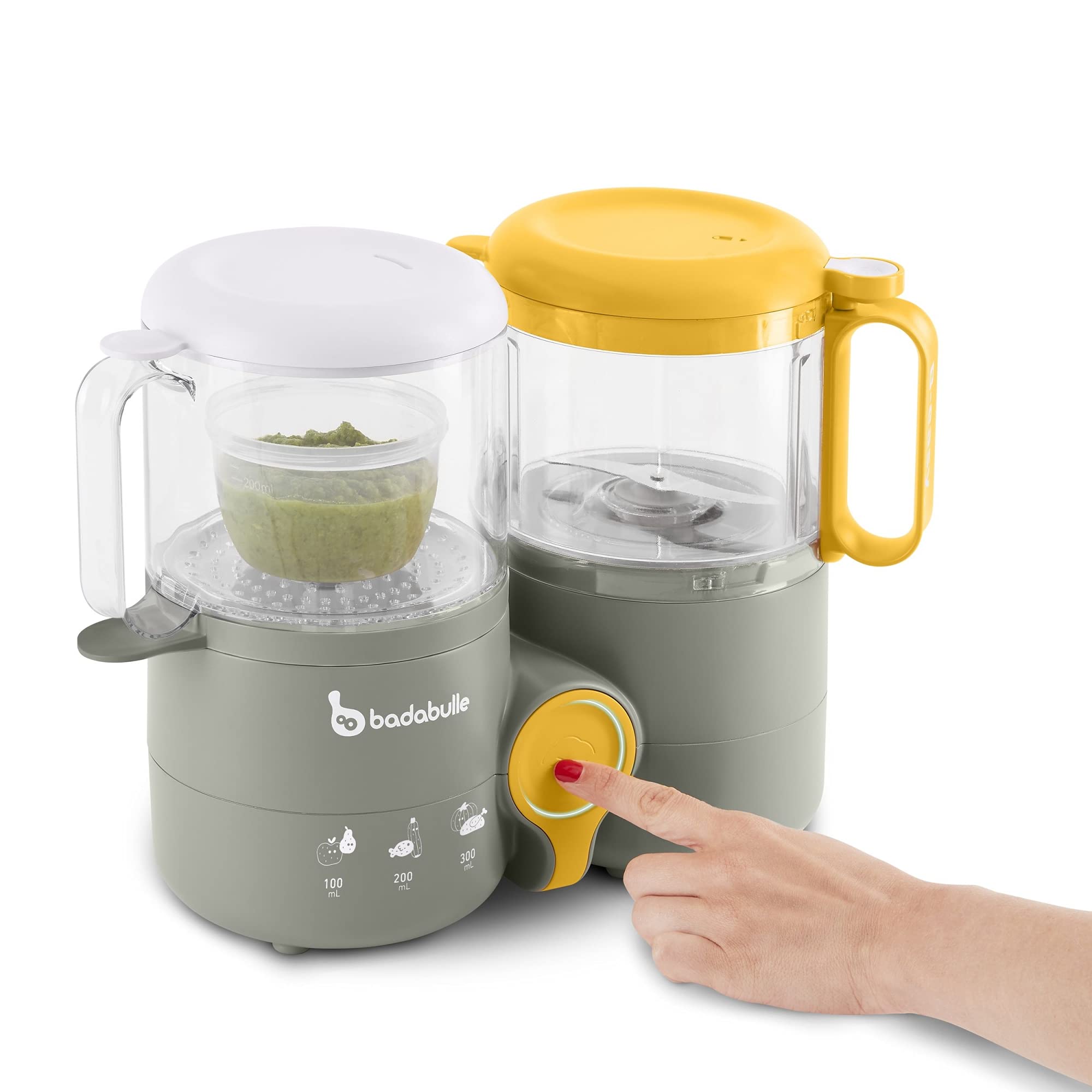 badabulle-b-easy-robot-culinaire-b-b-4-en-1-cuisson-vapeur-et-mixage-1380-ml image 2