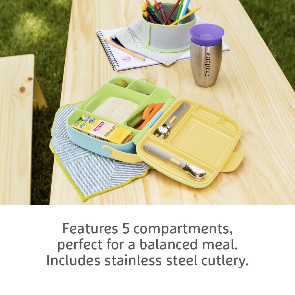 munchkin-bo-te-bento-5-compartiments-avec-couverts-inox-lunch-box-b-b-tout-petit image 3