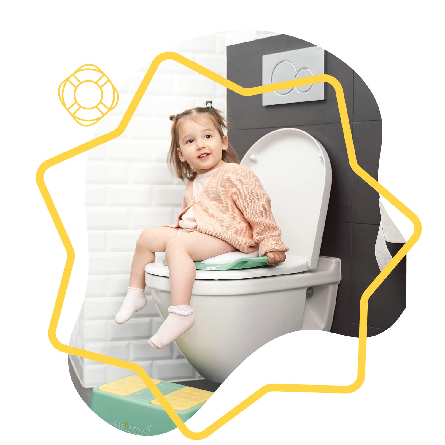 badabulle-r-ducteur-de-toilettes-crocodile-avec-2-poign-es-assise-moelleuse-anti image 2