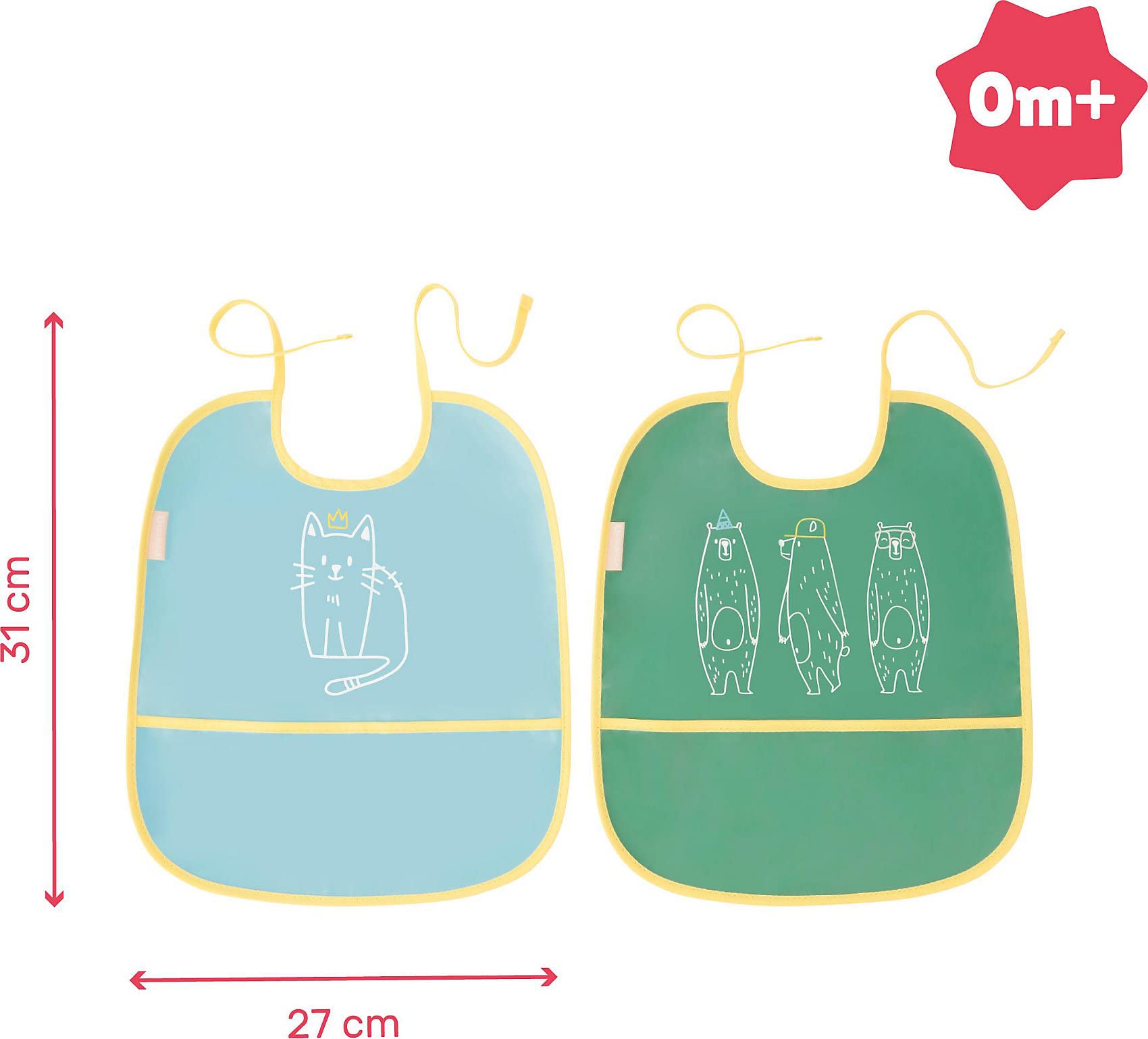 badabulle-lot-de-2-bavoirs-souples-imperm-ables-avec-poche-r-cup-rateur-de-la-na image 4