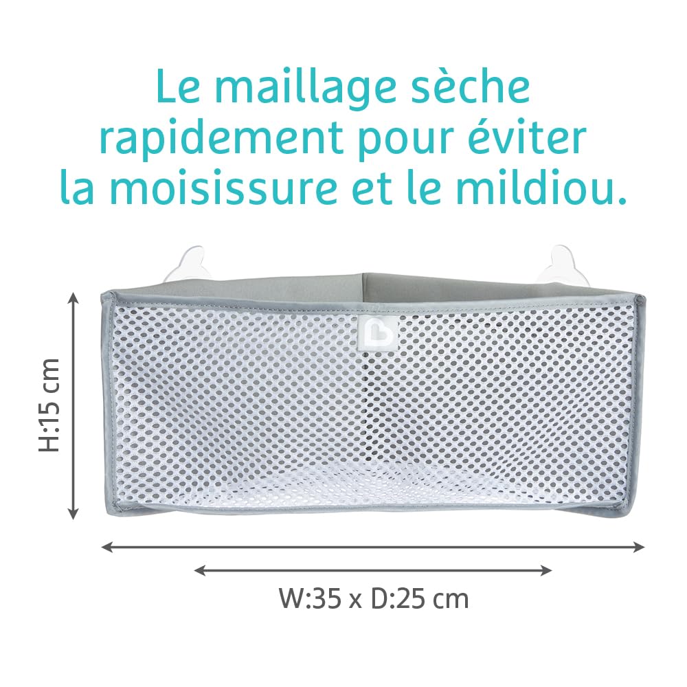 munchkin-high-n-dry-filet-de-rangement-d-angle-pour-jouets-de-bain-avec-ventouse image 3
