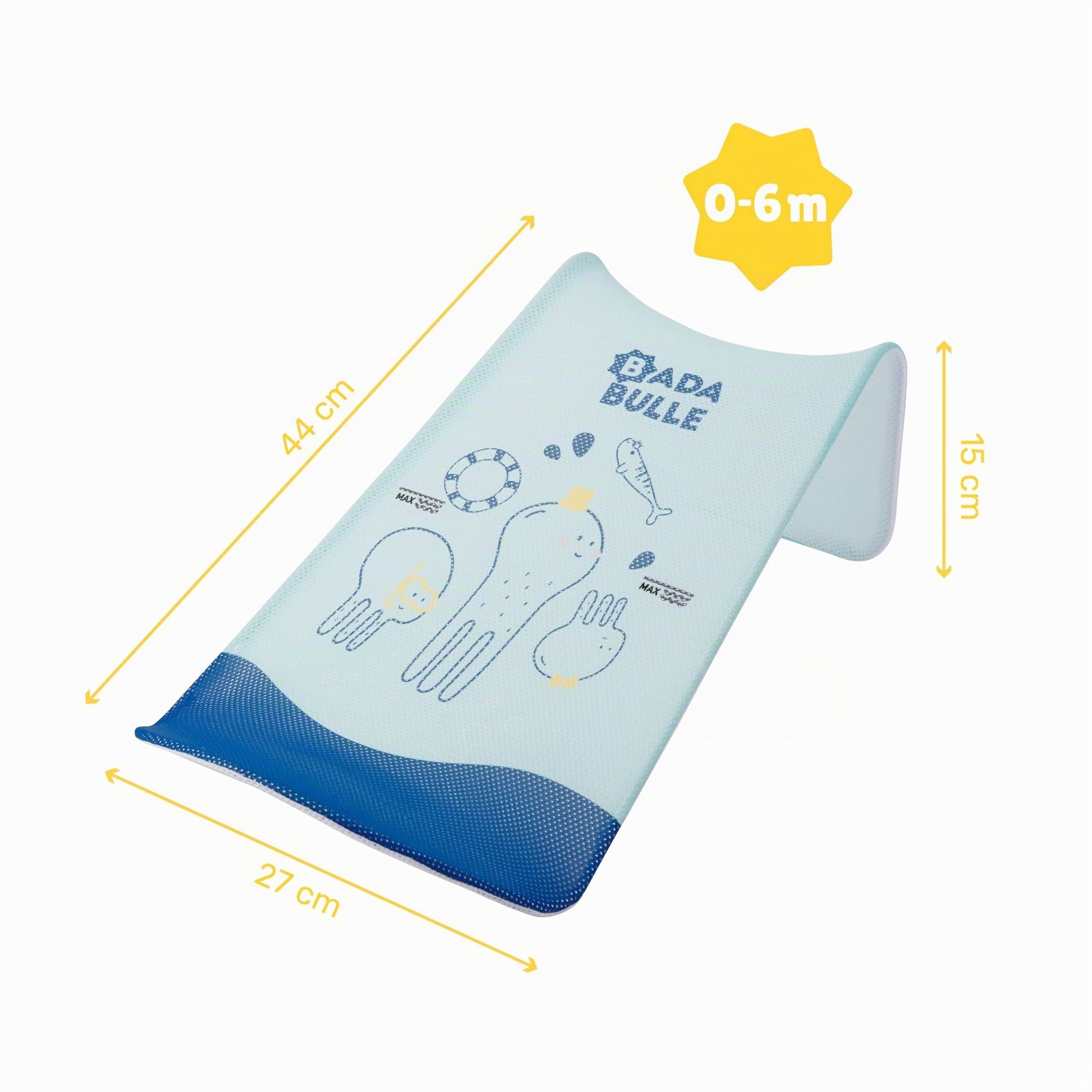 badabulle-hamac-de-bain-ergonomique-transat-de-bain-vacuation-rapide-pour-nouvea image 4
