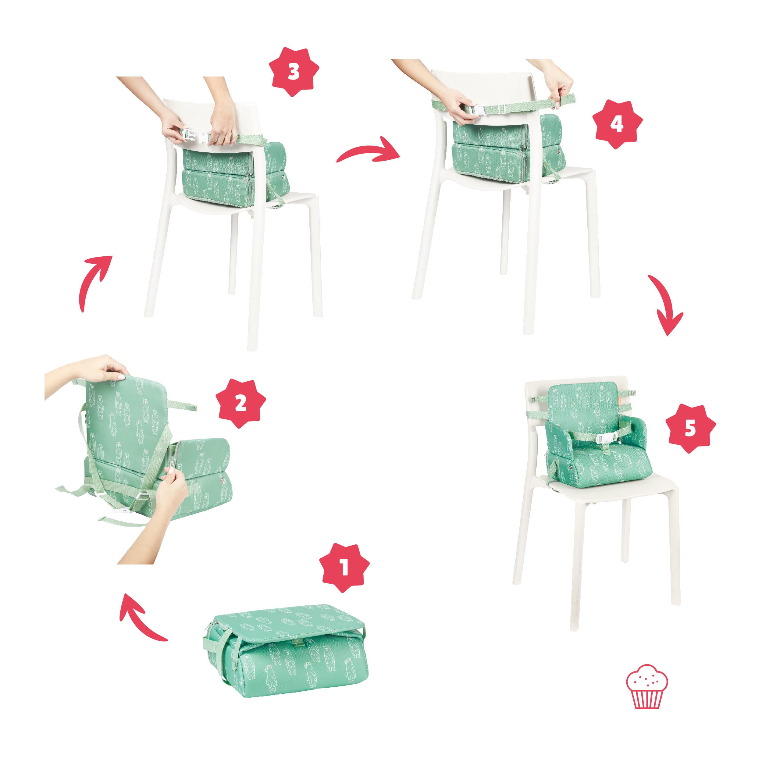 badabulle-r-hausseur-de-chaise-b-b-nomade-2-en-1-harnais-3-points-pliable-avec-b image 6