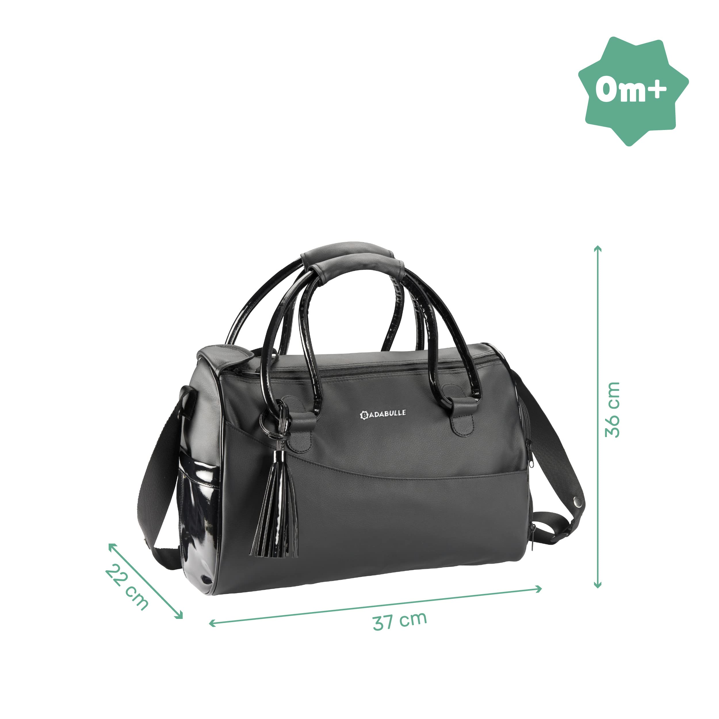 badabulle-sac-langer-glossy-10-5-l-nombreuses-poches-housse-isotherme-et-matelas image 5