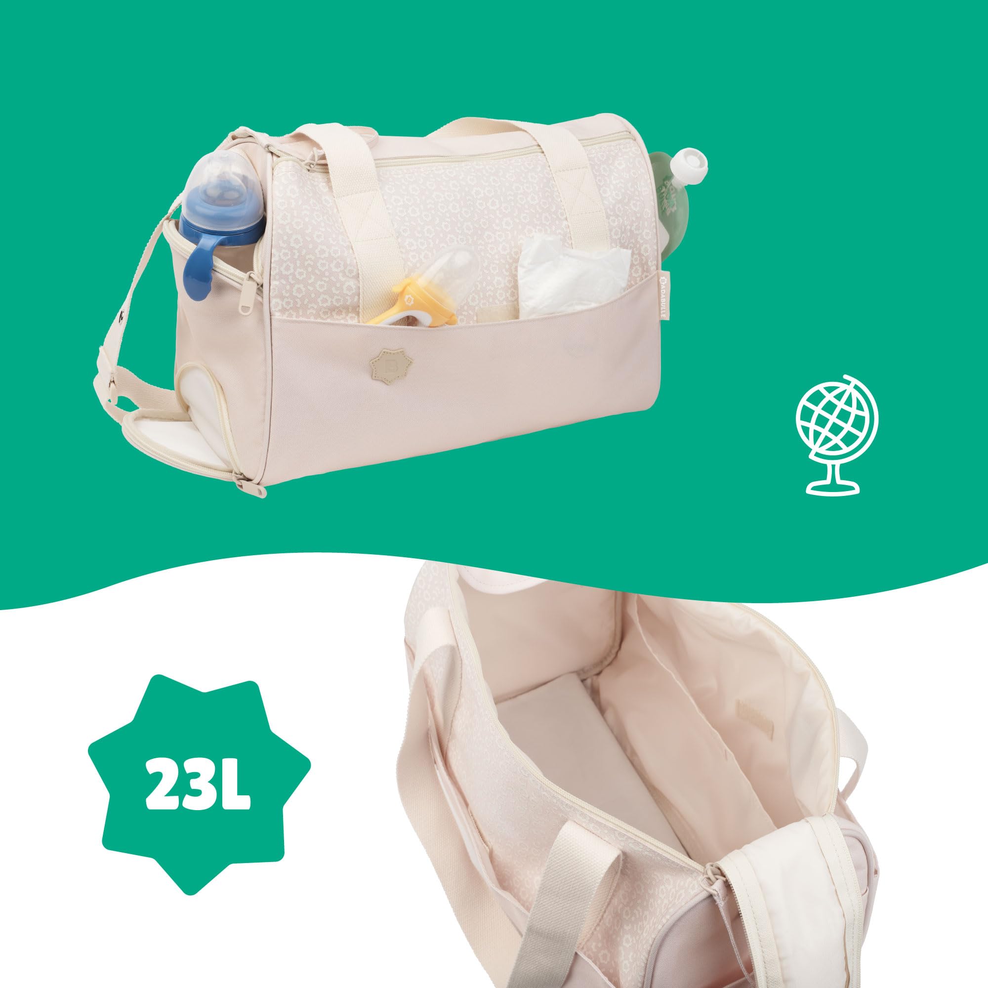 badabulle-pocketstyle-sac-langer-grande-contenance-23l-avec-matelas-langer-et-5- image 4