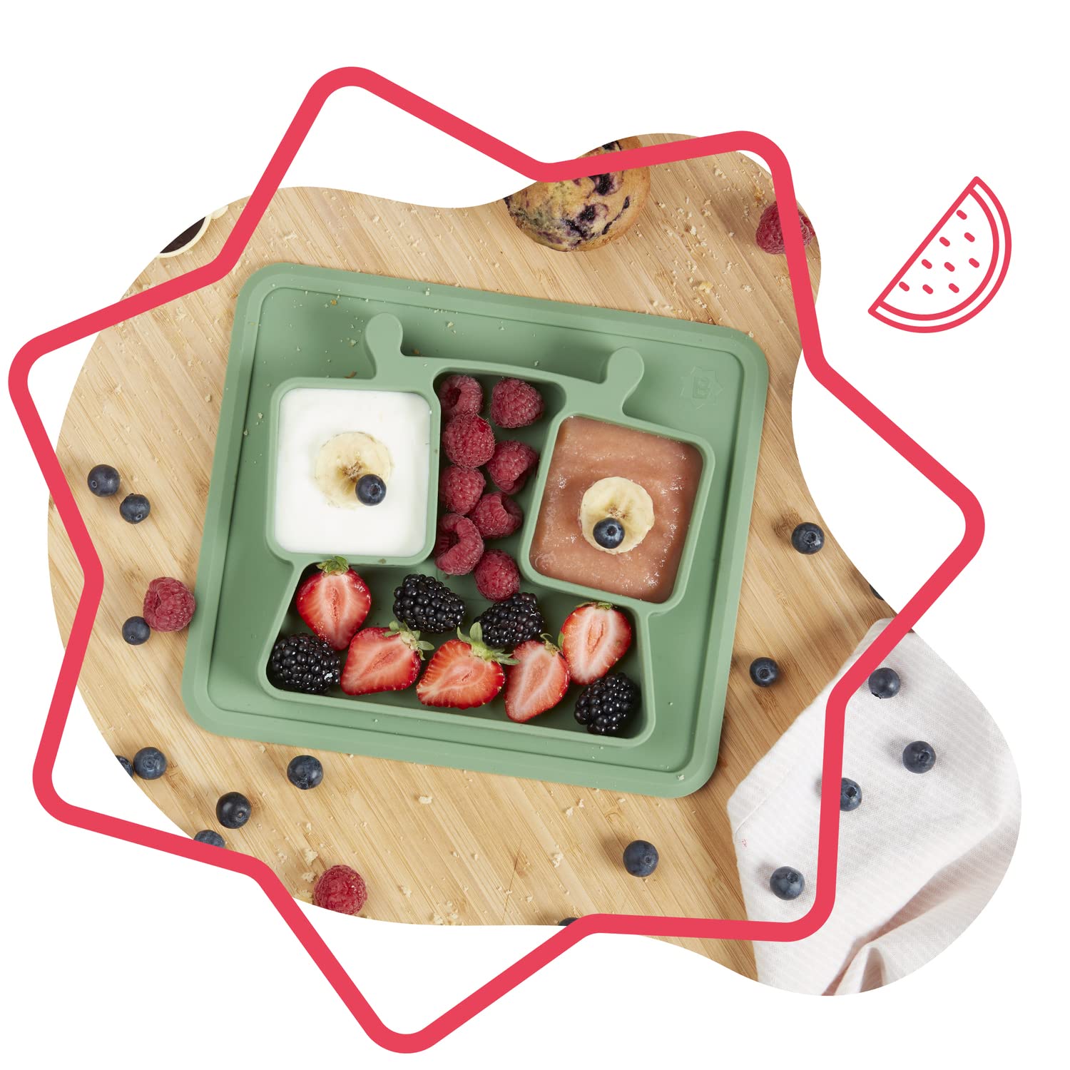 badabulle-assiette-compartiments-en-silicone-antid-rapante-3-compartiments-350-m image 6