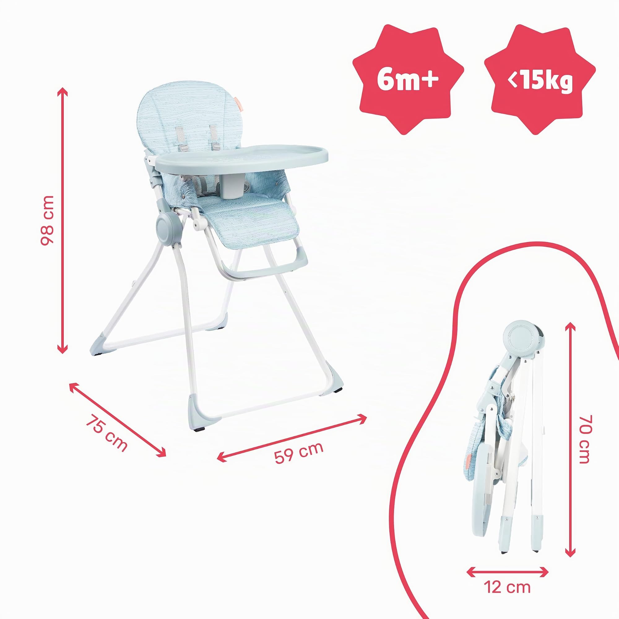badabulle-chaise-haute-b-b-ultra-compacte-pliante-dossier-et-tablette-ajustables image 2