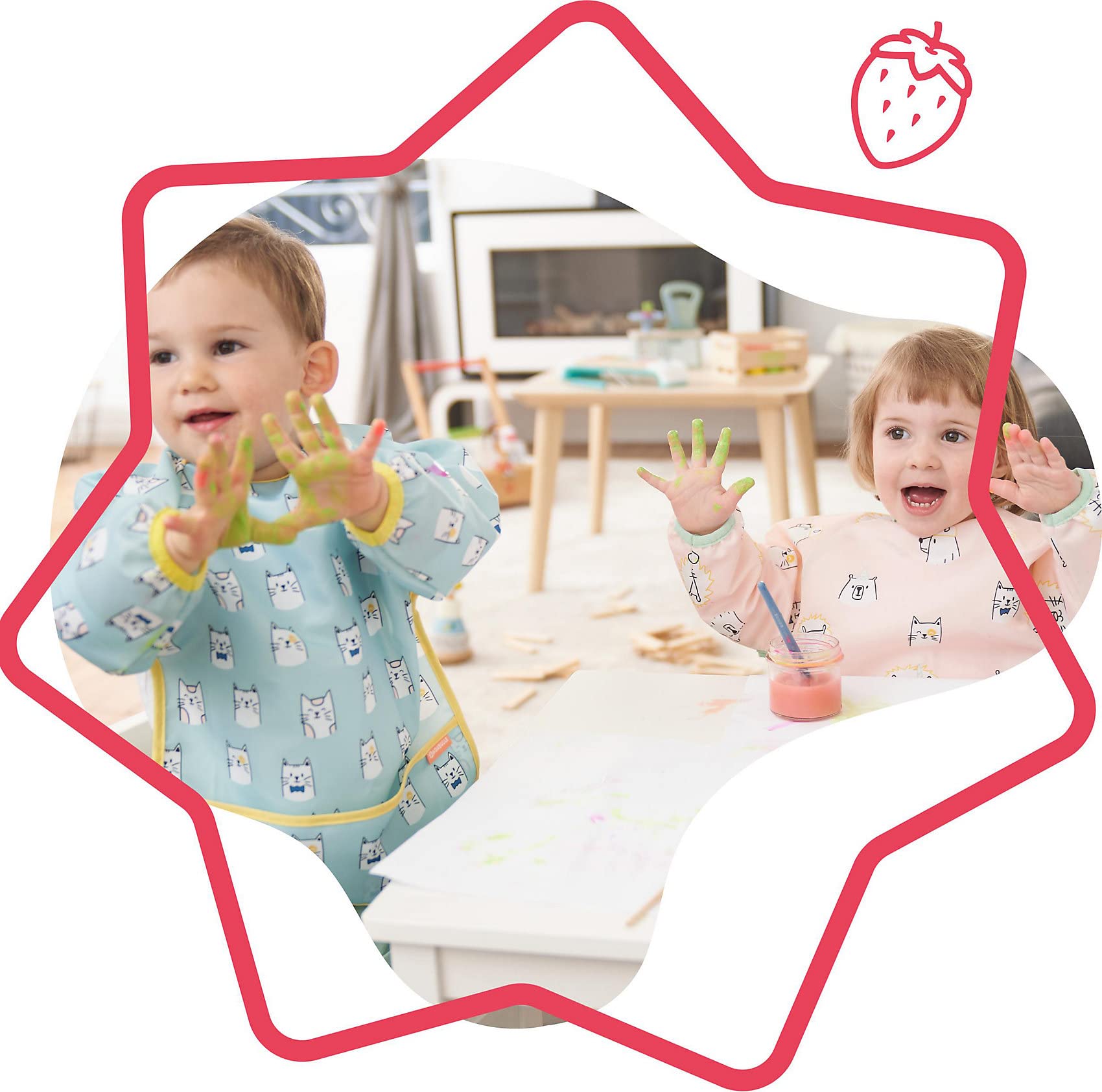 badabulle-bavoir-manches-longues-imperm-able-ajustable-d-s-4-mois-3-ans-bleu image 7