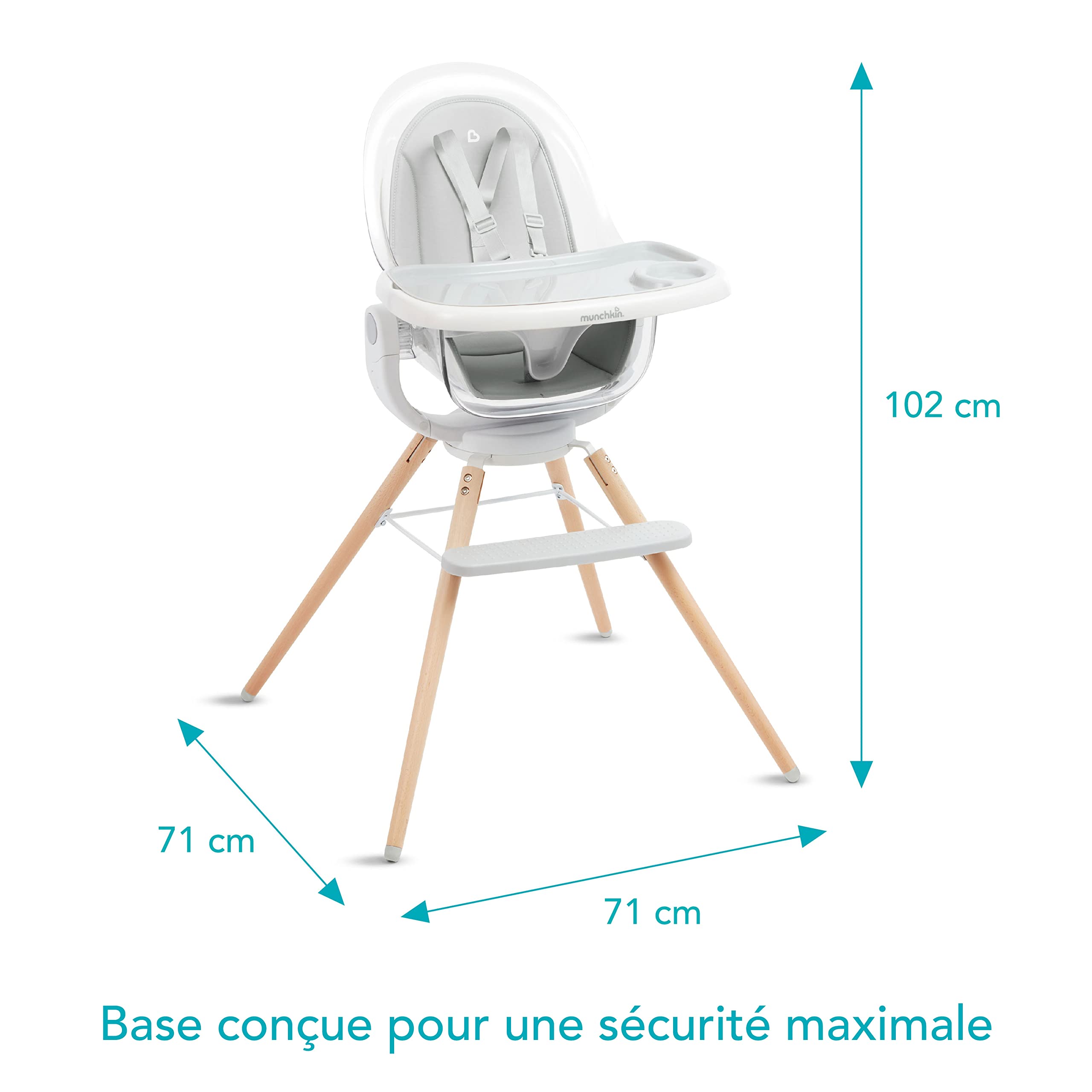 munchkin-chaise-haute-360-cloud-rotative-pour-b-b-et-tout-petits-6-mois-blanc image 2