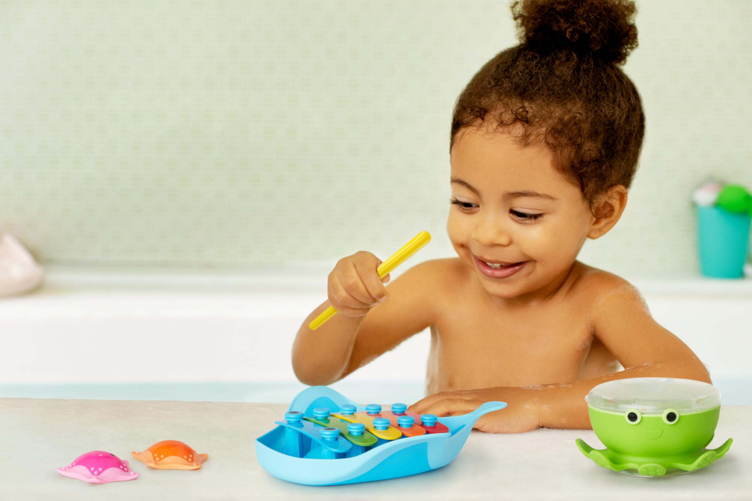 munchkin-coffret-de-jouets-de-bain-musicaux-xylophone-raie-tambour-pieuvre-et-ma image 4