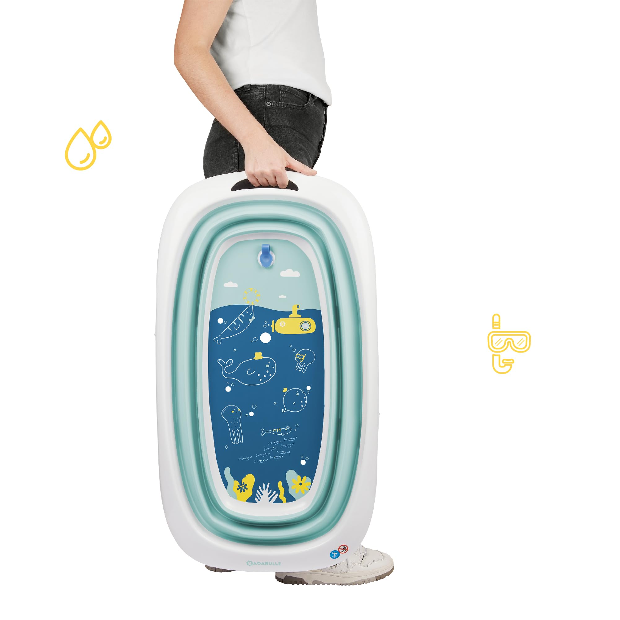 badabulle-baignoire-b-b-pliable-35l-ultra-compacte-7-cm-pieds-antid-rapants-bouc image 4
