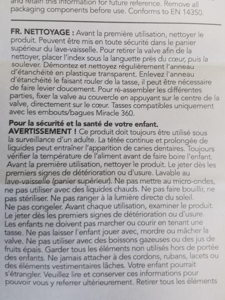 Très bonne tasse, petite contrainte