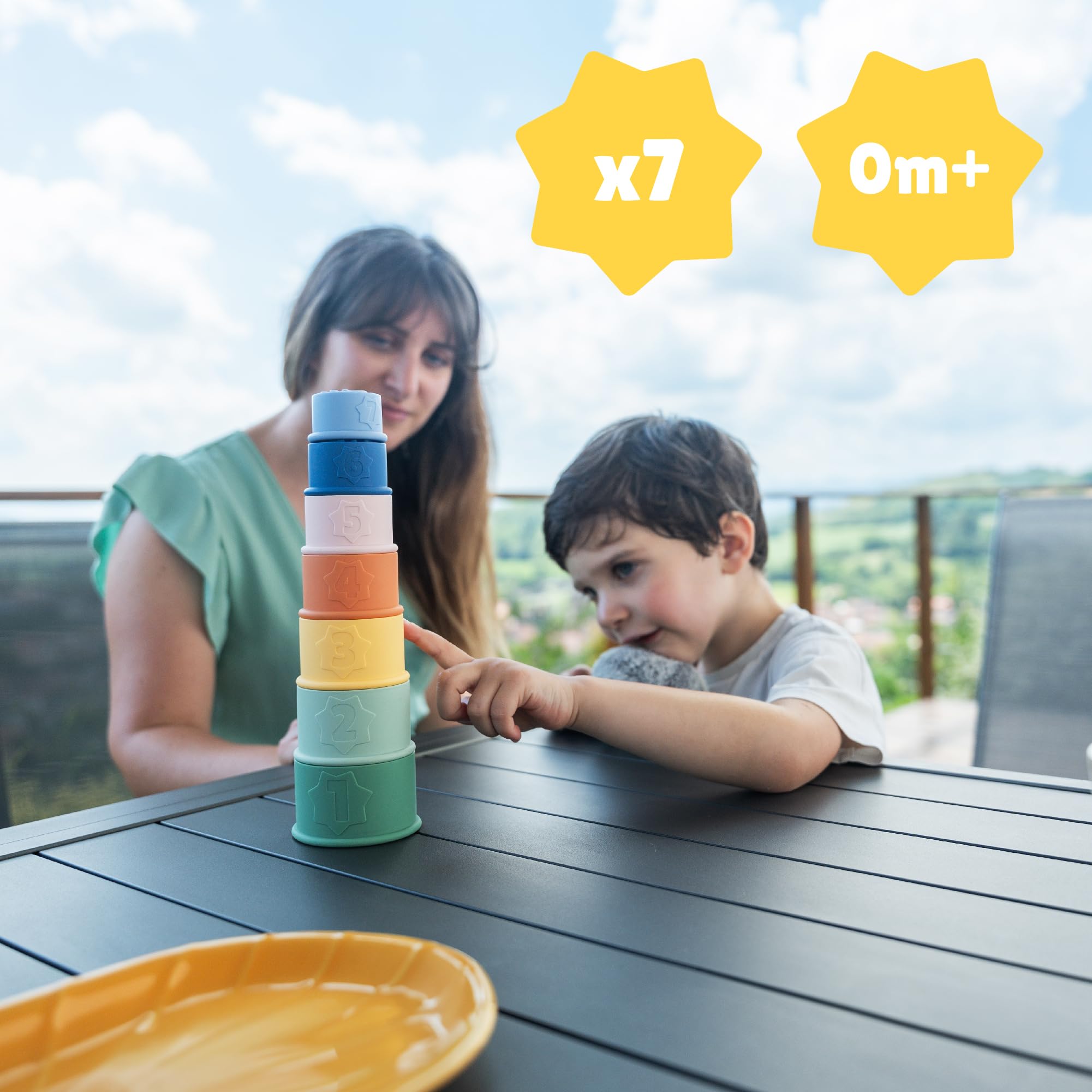 badabulle-7-tasses-empilables-jouets-de-bain-en-silicone-num-rot-es-ducatives-po image 3
