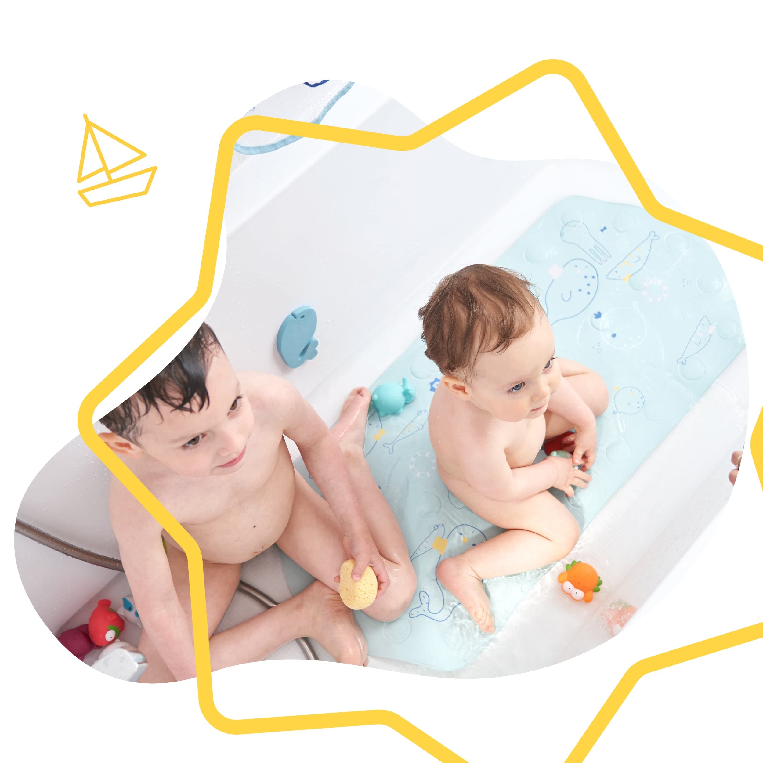 badabulle-tapis-de-bain-xxl-antid-rapant-91-cm-avec-28-ventouses-et-t-moin-de-te image 2