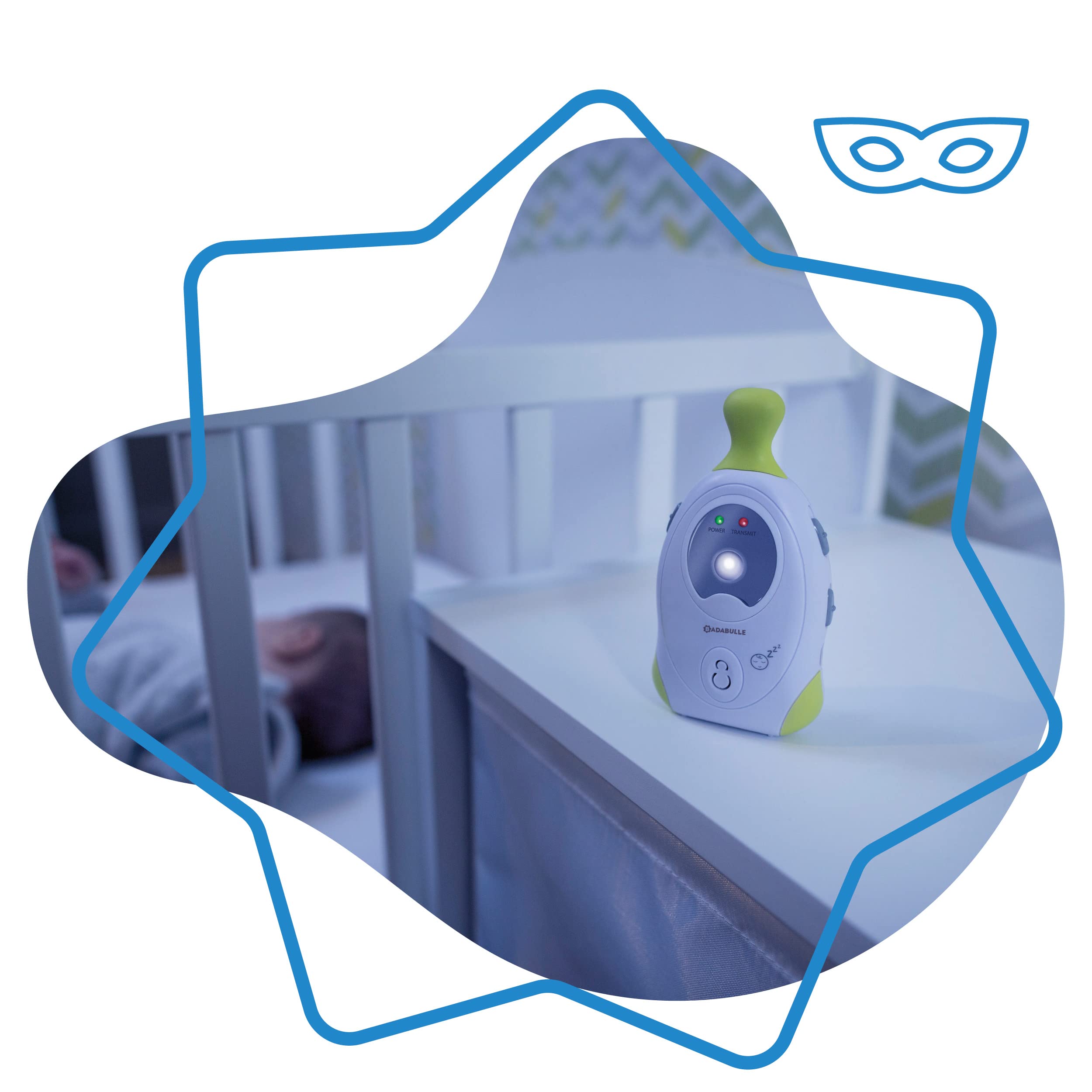 badabulle-baby-online-300m-babyphone-audio-analogique-avec-veilleuse-alarme-sono image 2