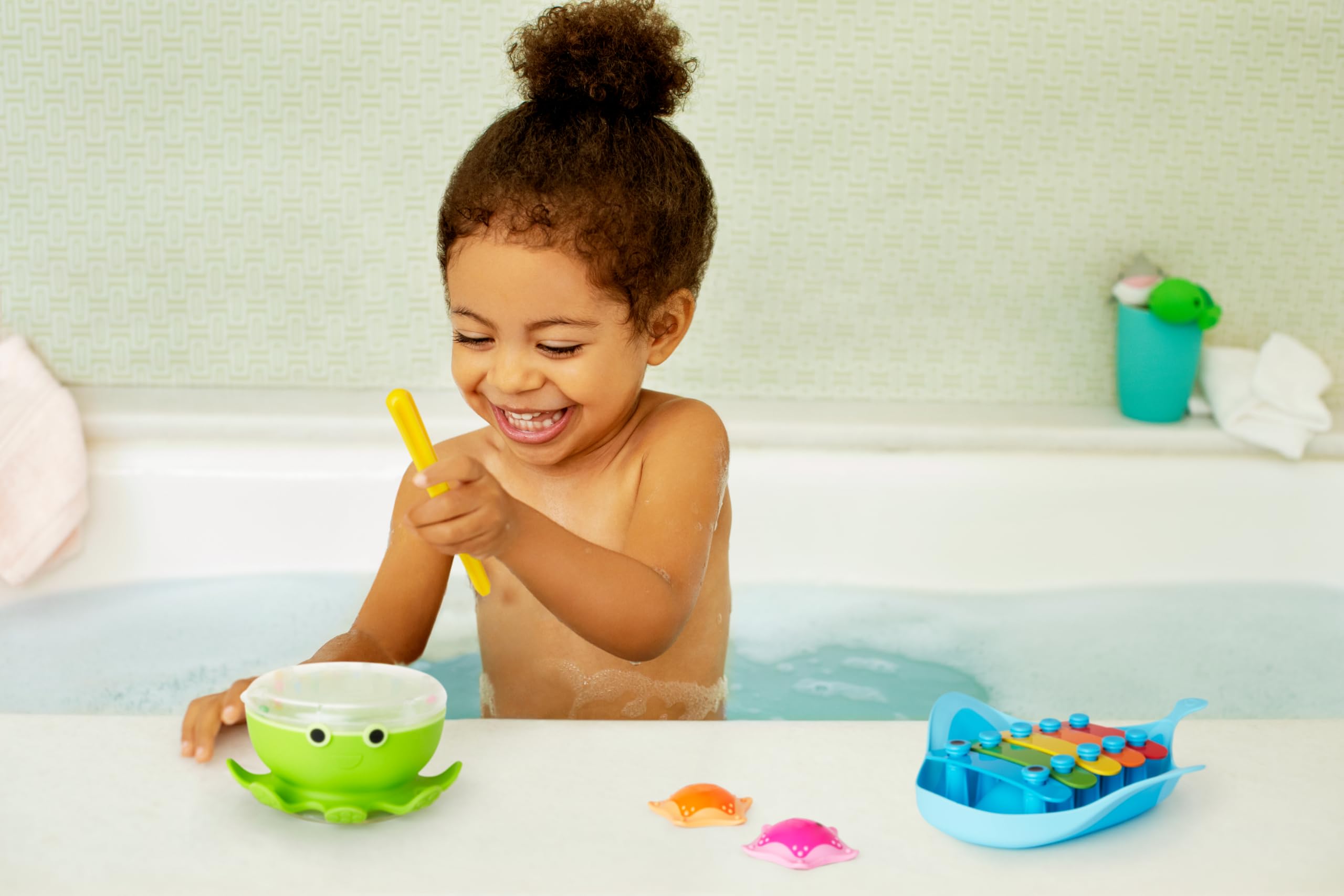 munchkin-coffret-de-jouets-de-bain-musicaux-xylophone-raie-tambour-pieuvre-et-ma image 3