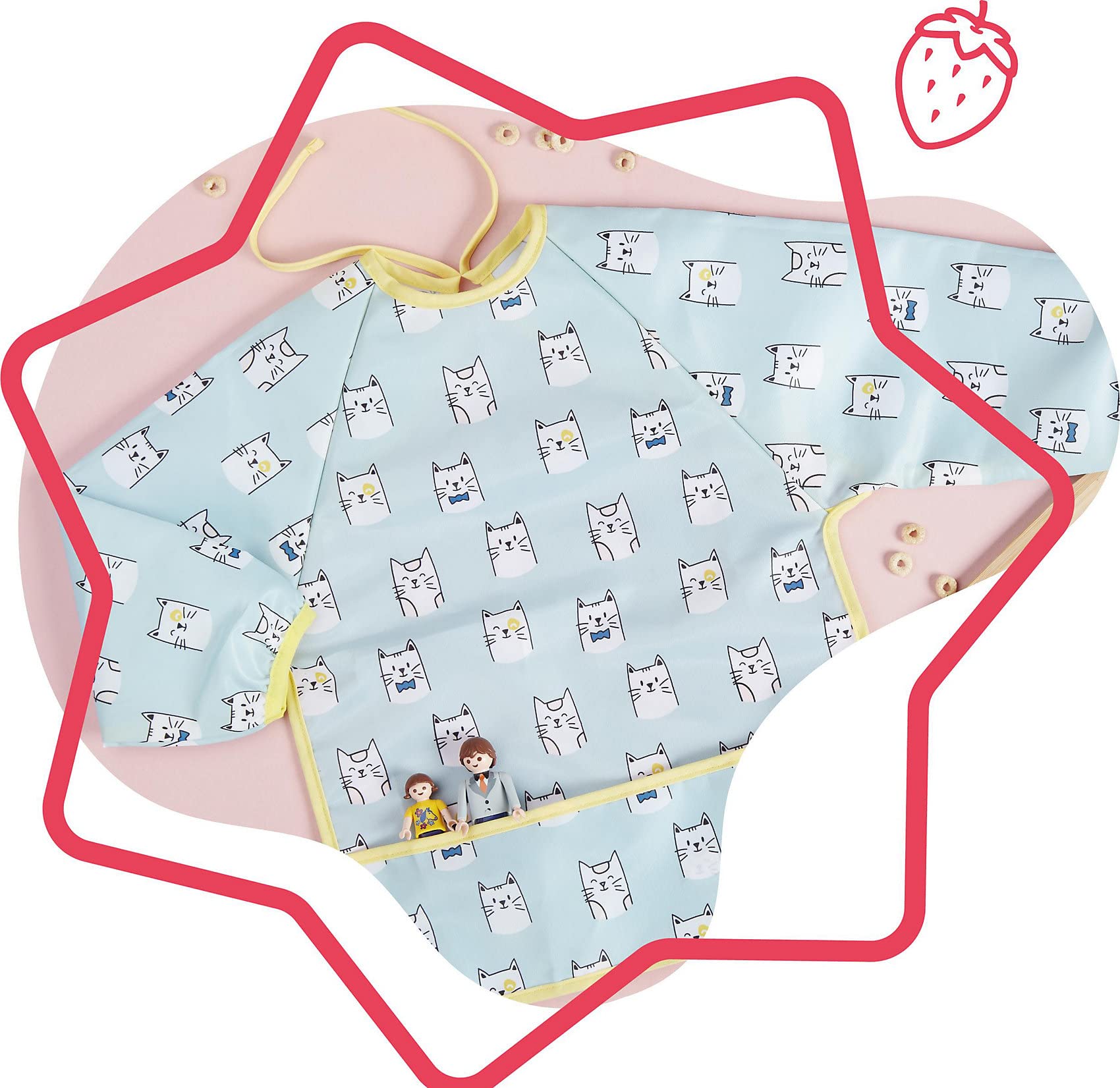 badabulle-bavoir-manches-longues-imperm-able-ajustable-d-s-4-mois-3-ans-bleu image 8