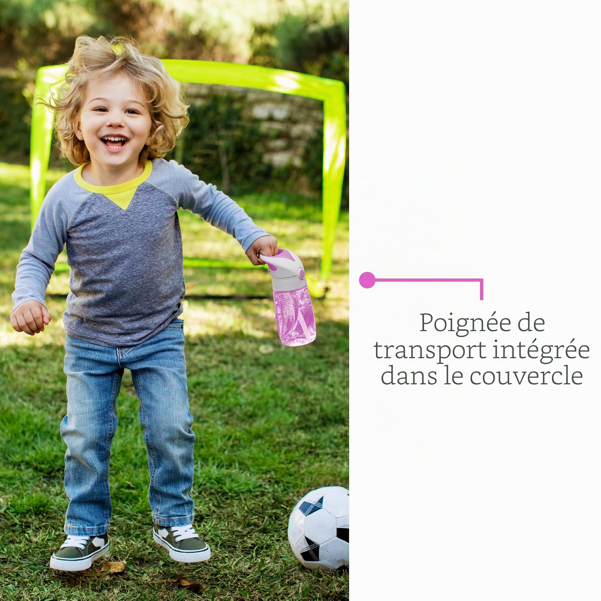 munchkin-gourde-poussette-flip-go-avec-paille-355-ml-bouton-poussoir-paille-sili image 3