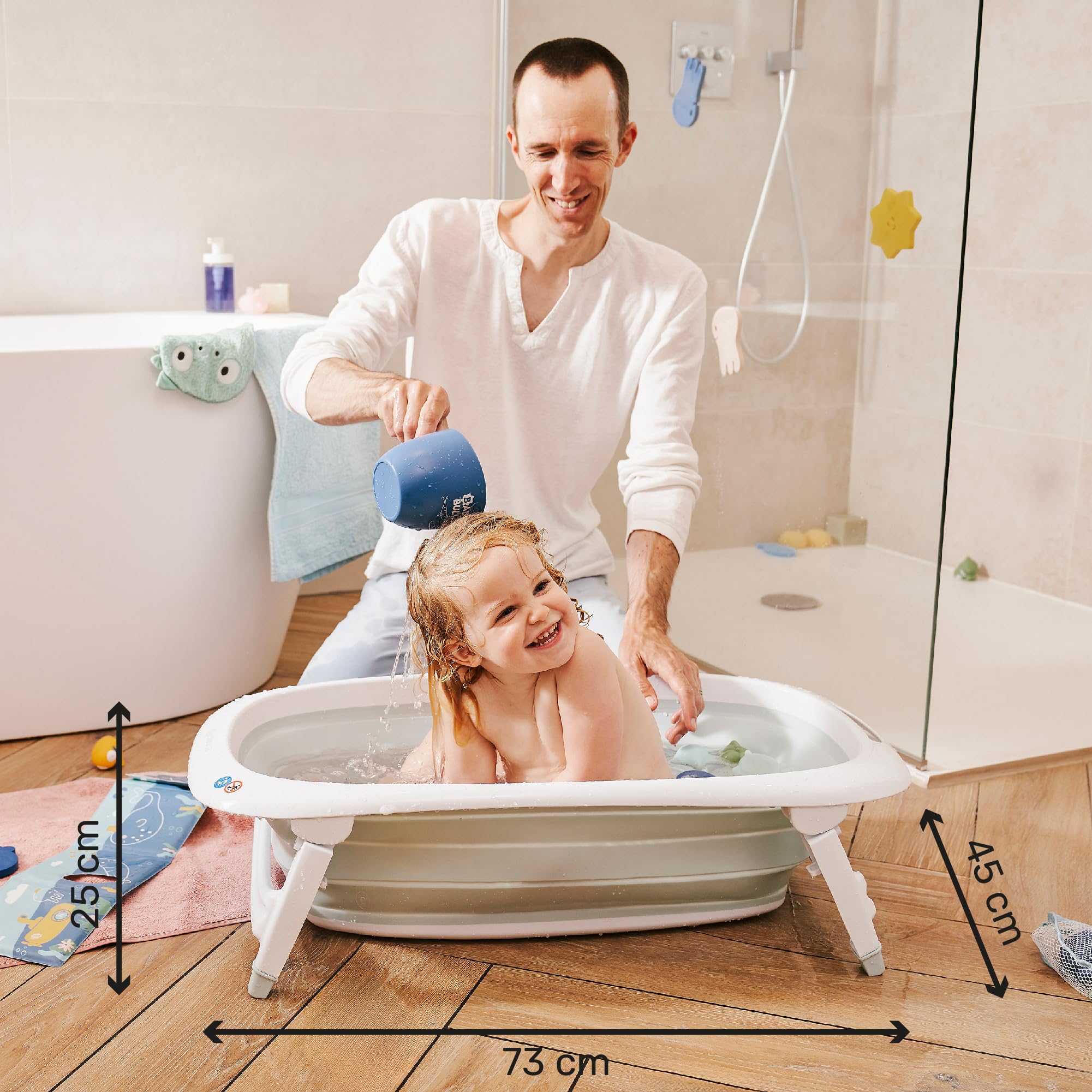 badabulle-baignoire-b-b-pliable-35l-ultra-compacte-7-cm-pieds-antid-rapants-bouc image 8